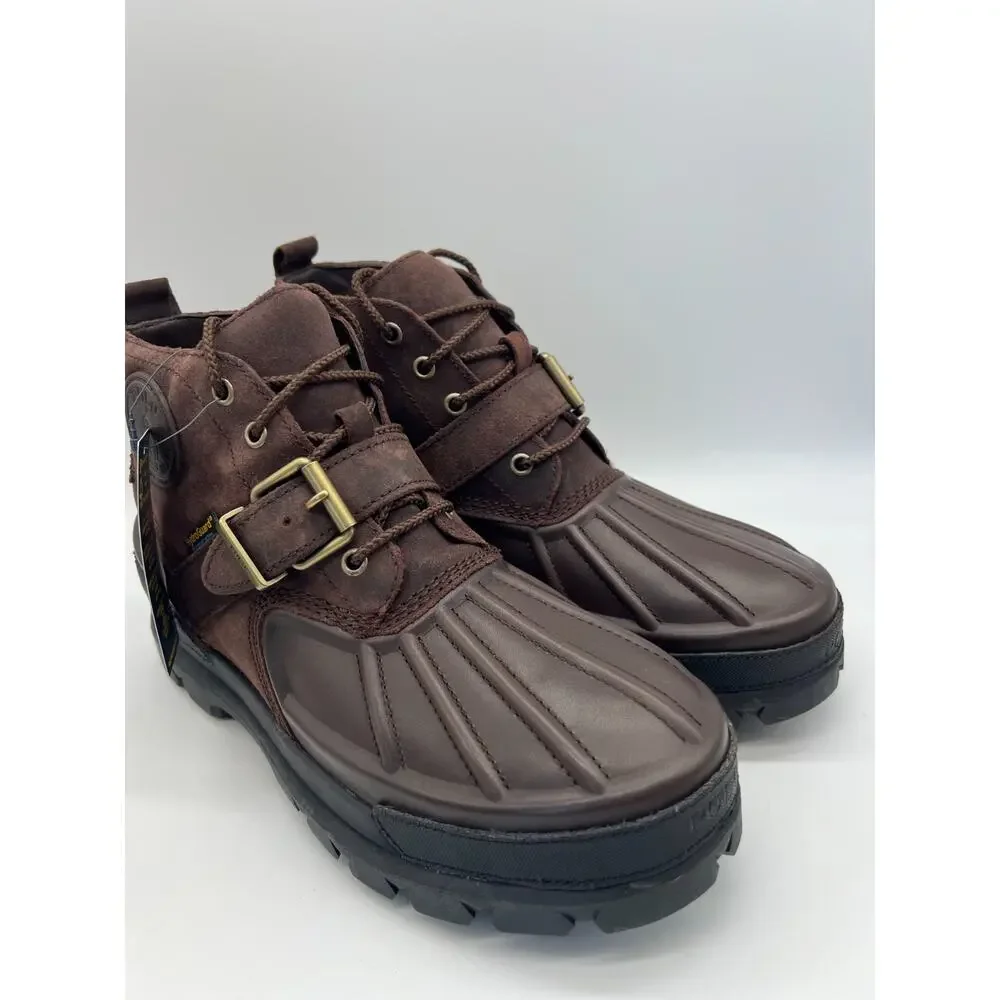 Polo Ralph Lauren Oslo Dark Brown Low Boots HydroGuard Men's 9.5D NEW
